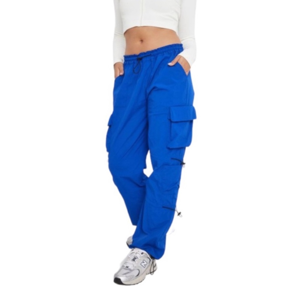 GARAGE royal blue parachute pants